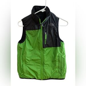 The North Face Kids Reversible Lime Green and Black Vest